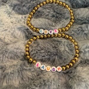 Gold Beaded Bracelet Set